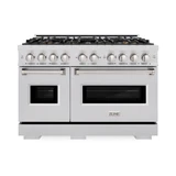 ZLINE 48-Inch 6.7 Cu. Ft. Classic Dual Fuel Range with 8 Burner DuoPro™ Cooktop and Dual Ovens in Stainless Steel (PCDR48)