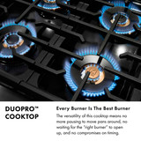 ZLINE 36-Inch 5.2 Cu. Ft. Classic Dual Fuel Range with 6 Burner DuoPro™ Cooktop and Convection Oven in Stainless Steel (PCDR36)