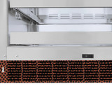 ZLINE 24-Inch Touchstone 151 Can Beverage Fridge With Hand Hammered Copper Glass Door (RBSO-HH-24)