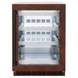 ZLINE 24-Inch Touchstone 151 Can Beverage Fridge With Hand Hammered Copper Glass Door (RBSO-HH-24)