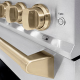 ZLINE Autograph 36-Inch Classic Gas Range with DuoPro™ Cooktop and Convection Oven in Satin Steel and Bronze Accents (PCGRSZ-36-CB)