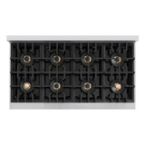ZLINE Autograph Edition 48-Inch Classic Dual Fuel Range with 8 Burner DuoPro™ Cooktop and Dual Ovens with Bronze Accents (PCDRZ-48-CB)