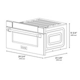 ZLINE 5-Piece Appliance Package - 48-Inch Paramount Gas Range, Wall Mount Range Hood, 36-Inch French Door Refrigerator with Water Dispenser, Dishwasher, and 30-Inch Microwave Drawer in Black Stainless Steel