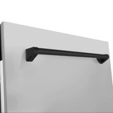 ZLINE 3-Piece Appliance Package - 36-Inch Paramount Autograph Gas Range, 36-Inch French Door Refrigerator with Water Dispenser, Dishwasher, in Stainless Steel with Matte Black Accents