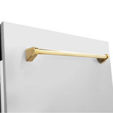 ZLINE 3-Piece Appliance Package - 30-Inch Paramount Autograph Gas Range, 36-Inch French Door Refrigerator, Dishwasher, in Stainless Steel with Gold Accents