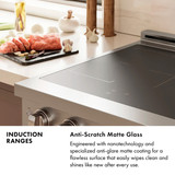 ZLINE Autograph Edition 24-Inch 3.2 Cu. Ft. Paramount Induction Range with 3 Element Cooktop and Electric Convection Oven in Stainless Steel with White Matte Door and Polished Gold Accents (SINRZ-WM-24-G)