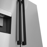 ZLINE Autograph Edition 36-Inch 28.9 cu. ft. Standard-Depth French Door External Water Dispenser Refrigerator with Dual Ice Maker in Fingerprint-Resistant Stainless Steel and Matte Black Modern Handles (RSMZ-W-36-FMB)