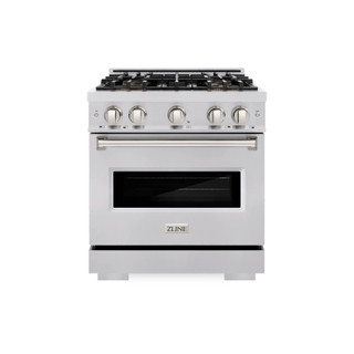 ZLINE 30-Inch 4.2 Cu. Ft. Classic Gas Range with 4 Burner DuoPro™ Cooktop and Convection Gas Oven in Stainless Steel (PCGR30)