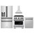 ZLINE 4-Piece Appliance Package - 30-Inch Paramount Autograph Dual Fuel Range, Wall Mount Range Hood, 36-Inch French Door Refrigerator with Water Dispenser, Dishwasher, in Stainless Steel with Matte Black Accents