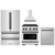 ZLINE 4-Piece Appliance Package - 30-Inch Paramount Autograph Gas Range, Wall Mount Range Hood, 36-Inch French Door Refrigerator, Dishwasher, in Stainless Steel with Matte Black Accents