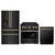 ZLINE 3-Piece Appliance Package - 30-Inch Paramount Gas Range, 36-Inch French Door Refrigerator with Water Dispenser, Dishwasher, in Black Stainless Steel with Gold Accents ZLINE 3-Piece Appliance Package - 30-Inch Paramount Gas Range, 36-Inch French Door Refrigerator with Water Dispenser, Dishwasher, in Black Stainless Steel with Gold Accents