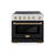 ZLINE Autograph Edition 36-Inch 5.2 Cu. Ft. Paramount Induction Range with 5 Element Cooktop and Electric Convection Oven in Satin Stainless Steel with Black Matte Door and Champagne Bronze Accents (SINRSZ-BLM36-CB)