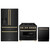 ZLINE 3-Piece Appliance Package - 36-Inch Legacy Dual Fuel Range, 36-Inch French Door Refrigerator with Water Dispenser, Dishwasher, in Black Stainless Steel with Gold Accents ZLINE 3-Piece Appliance Package - 36-Inch Legacy Dual Fuel Range, 36-Inch French Door Refrigerator with Water Dispenser, Dishwasher, in Black Stainless Steel with Gold Accents