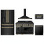 ZLINE 5-Piece Appliance Package - 48-Inch Legacy Dual Fuel Range, Wall Mount Range Hood, 36-Inch French Door Refrigerator with Water Dispenser, Dishwasher, and 24-Inch Microwave Drawer in Black Stainless Steel with Gold Accents ZLINE 5-Piece Appliance Package - 48-Inch Legacy Dual Fuel Range, Wall Mount Range Hood, 36-Inch French Door Refrigerator with Water Dispenser, Dishwasher, and 24-Inch Microwave Drawer in Black Stainless Steel with Gold Accents