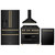ZLINE 4-Piece Appliance Package - 36-Inch Legacy Dual Fuel Range, Wall Mount Range Hood, 36-Inch French Door Refrigerator with Water Dispenser, Dishwasher, in Black Stainless Steel with Gold Accents ZLINE 4-Piece Appliance Package - 36-Inch Legacy Dual Fuel Range, Wall Mount Range Hood, 36-Inch French Door Refrigerator with Water Dispenser, Dishwasher, in Black Stainless Steel with Gold Accents