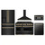 ZLINE 5-Piece Appliance Package - 48-Inch Autograph Edition Dual Fuel Range, Wall Mount Range Hood, 36-Inch French Door Refrigerator with Water Dispenser, Dishwasher, and 30-Inch Microwave Drawer in Black Stainless Steel with Gold Accents ZLINE 5-Piece Appliance Package - 48-Inch Autograph Edition Dual Fuel Range, Wall Mount Range Hood, 36-Inch French Door Refrigerator with Water Dispenser, Dishwasher, and 30-Inch Microwave Drawer in Black Stainless Steel with Gold Accents