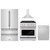 ZLINE 4-Piece Appliance Package - 30-Inch Paramount Dual Fuel Range, Wall Mount Range Hood, 36-Inch French Door Refrigerator, Dishwasher, in Stainless Steel