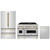 ZLINE 3-Piece Appliance Package - 48-Inch Legacy Autograph Dual Fuel Range, 36-Inch French Door Refrigerator, Dishwasher, in Stainless Steel with Gold Accents