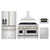 ZLINE 5-Piece Appliance Package - 48-Inch Legacy Autograph Dual Fuel Range, Wall Mount Range Hood, 36-Inch French Door Refrigerator with Water Dispenser, Dishwasher, and 30-Inch Microwave Drawer in Stainless Steel with Gold Accents ZLINE 5-Piece Appliance Package - 48-Inch Legacy Autograph Dual Fuel Range, Wall Mount Range Hood, 36-Inch French Door Refrigerator with Water Dispenser, Dishwasher, and 30-Inch Microwave Drawer in Stainless Steel with Gold Accents