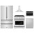 ZLINE 5-Piece Appliance Package - 30-Inch Paramount Gas Range, Wall Mount Range Hood, 36-Inch French Door Refrigerator, Dishwasher, and 24-Inch Microwave Drawer in Stainless Steel