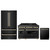 ZLINE 3-Piece Appliance Package - 48-Inch Legacy Dual Fuel Range, 36-Inch French Door Refrigerator, Dishwasher, in Black Stainless Steel with Gold Accents ZLINE 3-Piece Appliance Package - 48-Inch Legacy Dual Fuel Range, 36-Inch French Door Refrigerator, Dishwasher, in Black Stainless Steel with Gold Accents