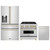 ZLINE 3-Piece Appliance Package - 36-Inch Legacy Autograph Dual Fuel Range, 36-Inch French Door Refrigerator with Water Dispenser, Dishwasher, in Stainless Steel with Gold Accents
