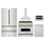 ZLINE 5-Piece Appliance Package - 36-Inch Autograph Edition Gas Range, Wall Mount Range Hood, 36-Inch French Door Refrigerator, Dishwasher, and 30-Inch Microwave Drawer in Stainless Steel with Gold Accents ZLINE 5-Piece Appliance Package - 36-Inch Autograph Edition Gas Range, Wall Mount Range Hood, 36-Inch French Door Refrigerator, Dishwasher, and 30-Inch Microwave Drawer in Stainless Steel with Gold Accents