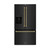 ZLINE Autograph 36-Inch Standard-Depth French Door Refrigerator with External Water Dispenser & Dual Ice Maker in Black Stainless Steel with Gold Helix Handles (RSMZ-W-36-BS-KG)