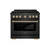 ZLINE Autograph 36-Inch 5.2 Cu. Ft. Gas Range with 6 Burner Cooktop and Convection Gas Oven in Black Satin and Gold Accents (SGRBSZ-36-G)