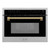 ZLINE Autograph 24-Inch Microwave Oven in Stainless Steel and Polished Gold Helix Handle (MWOZ-24-KG)