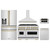ZLINE 5-Piece Appliance Package - 48-Inch Dual Fuel Range, Hood, Refrigerator with Water Dispenser, Dishwasher, and Microwave Drawer in Stainless Steel with Champagne Bronze Accents ZLINE 5-Piece Appliance Package - 48-Inch Dual Fuel Range, Hood, Refrigerator with Water Dispenser, Dishwasher, and Microwave Drawer in Stainless Steel with Champagne Bronze Accents