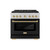 ZLINE Autograph Edition 36-Inch 5.2 cu. ft. Paramount Dual Fuel Range with 6 Burner DuoPro™ Cooktop and Electric Convection Oven in Satin Stainless Steel with Black Matte Door and Champagne Bronze Accents (PSDRSZ-BLM36-CB) ZLINE Autograph Edition 36-Inch 5.2 cu. ft. Paramount Dual Fuel Range with 6 Burner DuoPro™ Cooktop and Electric Convection Oven in Satin Stainless Steel with Black Matte Door and Champagne Bronze Accents (PSDRSZ-BLM36-CB)