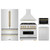 ZLINE 5-Piece Appliance Package - 36-Inch Dual Fuel Range, Hood, Refrigerator, Dishwasher, and Microwave Drawer in Stainless Steel with Gold Accents ZLINE 5-Piece Appliance Package - 36-Inch Dual Fuel Range, Hood, Refrigerator, Dishwasher, and Microwave Drawer in Stainless Steel with Gold Accents