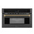 ZLINE Autograph 30-Inch Microwave Oven in Black Stainless Steel and Champagne Bronze Helix Handle (MWOZ-30-BS-KCB)