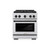 ZLINE Autograph Edition 30-Inch 4.2 cu. ft. Paramount Gas Range with 4 Burner DuoPro™ Cooktop and Convection Gas Oven in Stainless Steel with Matte Black Accents (PSGRZ-30-MB)