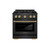 ZLINE Autograph 30-Inch 4.2 Cu. Ft. Paramount Dual Fuel Range with 4 Burner Gas Cooktop in Black Satin with Champagne Bronze Accents (SDRBSZ-30-CB) ZLINE Autograph 30-Inch 4.2 Cu. Ft. Paramount Dual Fuel Range with 4 Burner Gas Cooktop in Black Satin with Champagne Bronze Accents (SDRBSZ-30-CB)