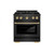 ZLINE Autograph 30-Inch 4.2 Cu. Ft. Paramount Gas Range with 4 Burner Cooktop Oven in Black Satin and Gold Accents (SGRBSZ-30-G) ZLINE Autograph 30-Inch 4.2 Cu. Ft. Paramount Gas Range with 4 Burner Cooktop Oven in Black Satin and Gold Accents (SGRBSZ-30-G)