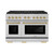 ZLINE Autograph Edition 48-Inch 6.7 cu. ft. Paramount Gas Range with 8 Burner DuoPro™ Cooktop and Dual Ovens in Satin Stainless Steel and Champagne Bronze Accents (PSGRSZ-48-CB) ZLINE Autograph Edition 48-Inch 6.7 cu. ft. Paramount Gas Range with 8 Burner DuoPro™ Cooktop and Dual Ovens in Satin Stainless Steel and Champagne Bronze Accents (PSGRSZ-48-CB)