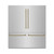 ZLINE Autograph 72-Inch Built-In Refrigerator w/ Gray Interior and Polished Gold Helix Handles (GRBITZ-30472KG)