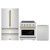 ZLINE 3-Piece Appliance Package - 30-Inch Autograph Edition Induction Range, 36-Inch French Door Refrigerator, and Dishwasher in Stainless Steel with Gold Trim