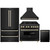 ZLINE Autograph Edition 4-Piece Appliance Package - 36-Inch Dual Fuel Range, Refrigerator, Wall Mounted Range Hood, and 24-Inch Tall Tub Dishwasher in Black Stainless Steel with Gold Trim (4AKPR-RABRHDWV36-G) ZLINE Autograph Edition 4-Piece Appliance Package - 36-Inch Dual Fuel Range, Refrigerator, Wall Mounted Range Hood, and 24-Inch Tall Tub Dishwasher in Black Stainless Steel with Gold Trim (4AKPR-RABRHDWV36-G)