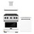 ZLINE Autograph Edition 3-Piece Appliance Package - 30" Gas Range, Wall Mounted Range Hood, &amp; 24" Tall Tub Dishwasher in Stainless Steel and White Door with Matte Black Trim (3AKP-SGRWMRHDWM30-MB)
