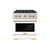 ZLINE Autograph Edition 30-Inch 4.2 cu. ft. Paramount Dual Fuel Range with 4 Burner DuoPro™ Cooktop and Electric Convection Oven in Satin Stainless Steel with White Matte Door and Polished Gold Accents (PSDRSZ-WM-30-G)