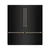 ZLINE Autograph 72-Inch Black Stainless Steel Built-In Refrigerator w/ Gray Interior & Bronze Helix Handles (GRBITZ-BS72-KCB)