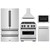 ZLINE 5-Piece Appliance Package - 30-Inch Gas Range, Hood, Refrigerator, Dishwasher, and Microwave Drawer in Stainless Steel with Matte Black Accents ZLINE 5-Piece Appliance Package - 30-Inch Gas Range, Hood, Refrigerator, Dishwasher, and Microwave Drawer in Stainless Steel with Matte Black Accents