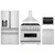 ZLINE 5-Piece Appliance Package - 36-Inch Dual Fuel Range, Hood, Refrigerator with Water Dispenser, Dishwasher, and Microwave Drawer in Stainless Steel