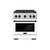 ZLINE Autograph Edition 30-Inch 4.2 cu. ft. Paramount Gas Range with 4 Burner DuoPro™ Cooktop and Convection Gas Oven in Satin Stainless Steel with White Matte Door and Matte Black Accents (PSGRSZ-WM-30-MB)