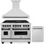 ZLINE Autograph Edition 3-Piece Appliance Package - 48-Inch Gas Range, Wall Mounted Range Hood, & 24-Inch Tall Tub Dishwasher in Stainless Steel with Matte Black Trim (3AKPR-SGRRH48-MB)