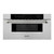 ZLINE Autograph 30-Inch Microwave Drawer in Stainless Steel and Polished Nickel Helix Handle (MWDZ-30-KPN)