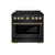 ZLINE Autograph 36-Inch Paramount Dual Fuel Range in Black Stainless Steel and Gold Helix Handle (SDRBZ-36-KG) ZLINE Autograph 36-Inch Paramount Dual Fuel Range in Black Stainless Steel and Gold Helix Handle (SDRBZ-36-KG)